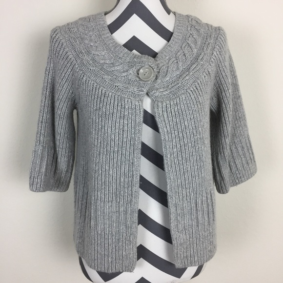 White House Black Market Sweaters - White House | Black Market Grey Cable Knit Sweater